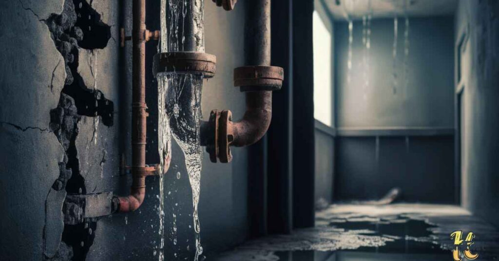 Leaks coming through cracks in the plumbing system may be the culprit.